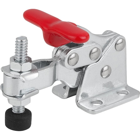 Kipp Toggle Clamp Vertical Mini, Horizontal Foot F2=1200, Adj Clamp Spind M05X37, Form:A K1257.011200